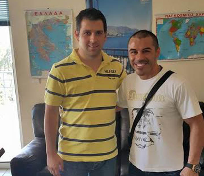 Ο Iron Mike Ζαμπίδης στη Ραφήνα. Επισκέφτηκε τον Διοικητή Ασφαλείας