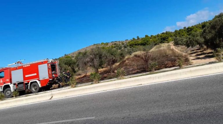 Σπάτα: Φωτιά σε οικόπεδο απέναντι από το αεροδρόμιο (φωτό)