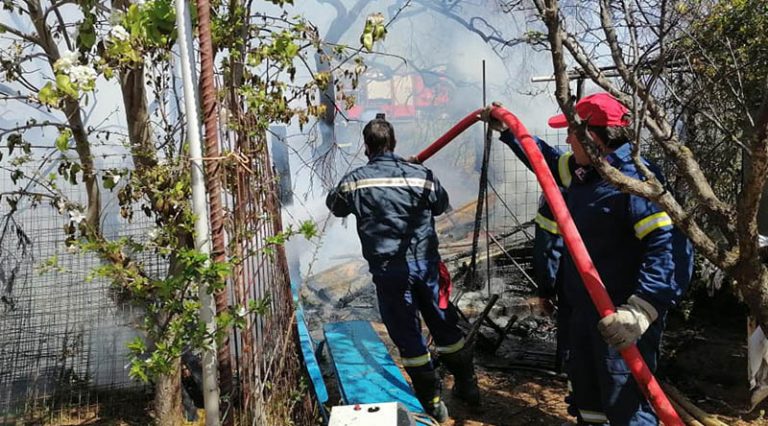 Φωτιά δίπλα στο Πολιτιστικό Πάρκο της Νέας Μάκρης! (φωτό)