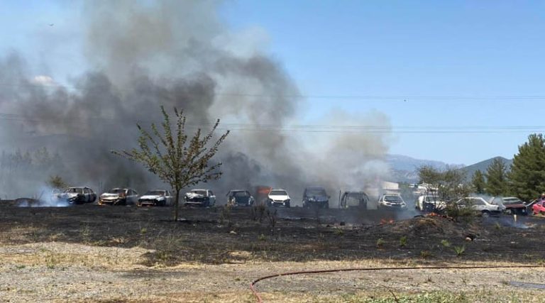 Κάηκαν ολοσχερώς αυτοκίνητα μετά από φωτιά κοντά στη βιομηχανική περιοχή της Τρίπολης! (φωτό)
