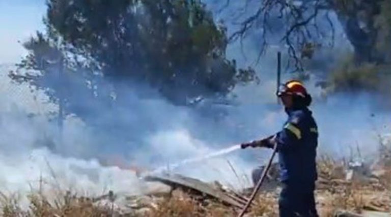 Φωτιά στη Βάρης Κορωπίου: Τροχοπέδη τα ακαθάριστα οικόπεδα