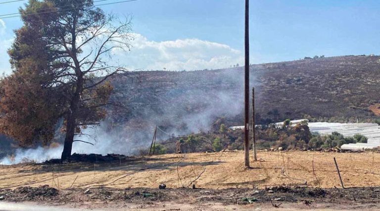 Υπό έλεγχο η φωτιά ανάμεσα σε Μαραθώνα και Καλέντζι (φωτό)