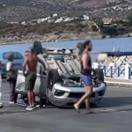 Πόρτο Ράφτη: Αυτοκίνητο βρέθηκε ανάποδα στο οδόστρωμα έξω από το ξενοδοχείο Κυανή Ακτή! (φωτό)